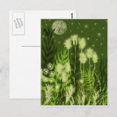 Carte Postale Imaginaire de la Lune verte (Devant / Derrière)