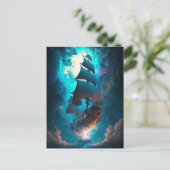 Carte Postale Imaginaire de navire volant (Debout devant)