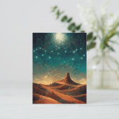 Carte Postale Imaginaire de nuit du désert Paysage Sci-Fi (Debout devant)