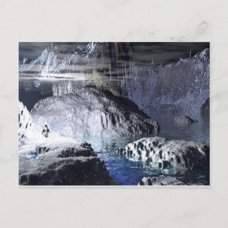 Carte Postale imaginaire de pingouin 3d art