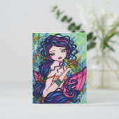 Carte postale Imaginaire de sirène de tortue marin (Debout devant)