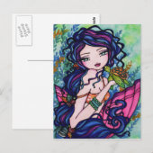 Carte postale Imaginaire de sirène de tortue marin (Devant / Derrière)