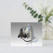 Carte Postale Imaginaire Dragons noir et blanc (Debout devant)