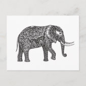 Carte Postale Imaginaire Eléphant Doodle (Devant)