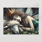 Carte Postale Imaginaire Fairy Queen et son mouton (Devant)
