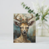 Carte Postale Imaginaire Fairy Tale Deer Woman Boho (Debout devant)