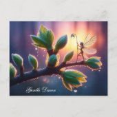 Carte Postale Imaginaire fée rosée jolie forêt enchantée art mig (Devant)