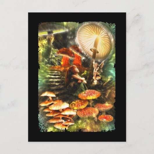 Carte Postale Imaginaire Fées aux champignons (Devant)