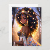 Carte Postale Imaginaire femme Art Africain Américain (Devant / Derrière)