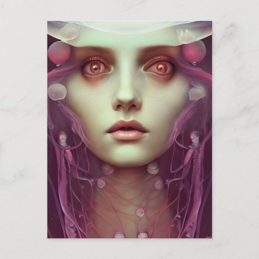Carte Postale Imaginaire femme méduse (Devant)