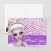 Carte postale Imaginaire fille blonde diamant fill (Devant / Derrière)