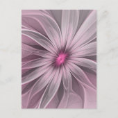 Carte Postale Imaginaire Fleur Plum Abstrait Flore Fractal Art (Devant)