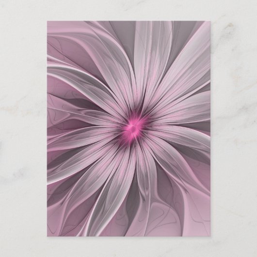 Carte Postale Imaginaire Fleur Plum Abstrait Flore Fractal Art (Devant)
