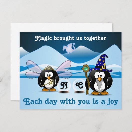 Carte Postale Imaginaire Glacier Penguins Assistant Fairy Crysta (Devant / Derrière)