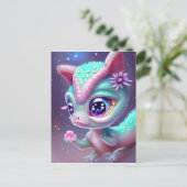 Carte Postale Imaginaire Kawaii adorable et mignon bébé dinosaur (Debout devant)