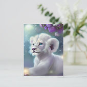 Carte Postale Imaginaire Lion Bébé Blanc (Debout devant)