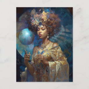 Carte Postale Imaginaire noir Sorceress Imaginaire magique