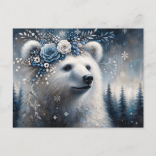 Carte Postale Imaginaire Ours polaire Wonderland hiver