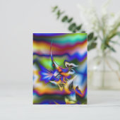 Carte Postale Imaginaire papillon fractal (Debout devant)