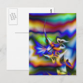 Carte Postale Imaginaire papillon fractal (Devant / Derrière)
