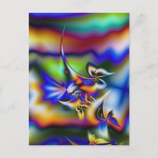 Carte Postale Imaginaire papillon fractal (Devant)