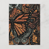 Carte Postale Imaginaire papillon orange art abstrait (Devant)