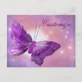 Carte Postale Imaginaire papillon violet Moon Designs (Devant)
