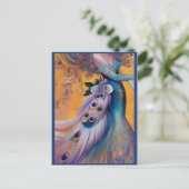 Carte Postale Imaginaire Peacock Mariage robe Fairytale Bride (Debout devant)