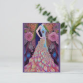 Carte Postale Imaginaire Peacock Mariage robe Fairytale Mariée P (Debout devant)