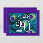 Carte Postale Imaginaire Peacock violet et Turquoise (Devant / Derrière)