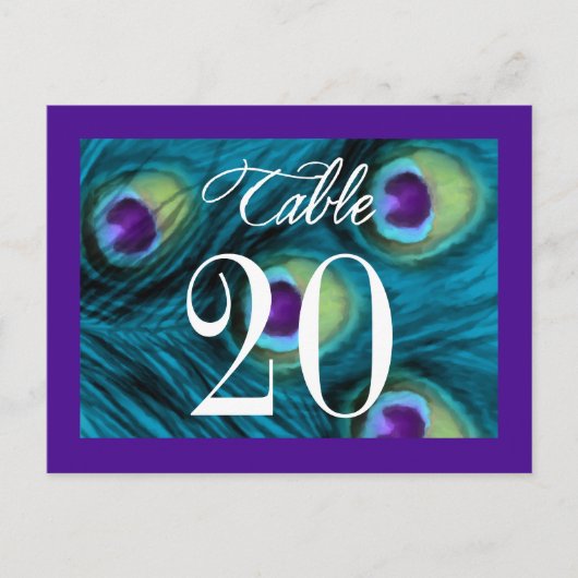 Carte Postale Imaginaire Peacock violet et Turquoise (Devant)