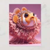 Carte Postale Imaginaire poisson clown en robe (Devant)