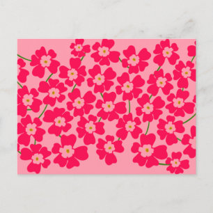 Carte Postale Imaginaire rose magenta puissance