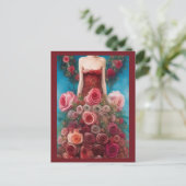 Carte Postale Imaginaire Roses rouges Mariage robe Goth Mariée P (Debout devant)