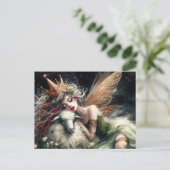 Carte Postale Imaginaire Sleepy Fairy Queen et son mouton (Debout devant)