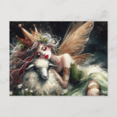 Carte Postale Imaginaire Sleepy Fairy Queen et son mouton (Devant)