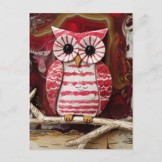 Carte Postale Imaginaire Sucre de canne Chouette encausée (Devant)