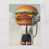 Carte Postale Imaginaire Surreal Cheeseburger Femme (Devant)