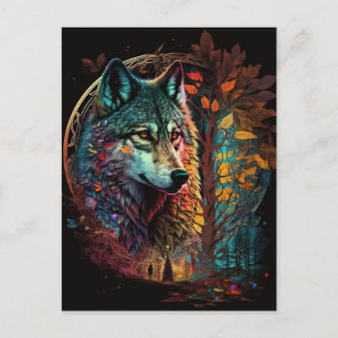 Carte Postale Imaginaire surréaliste Wolf
