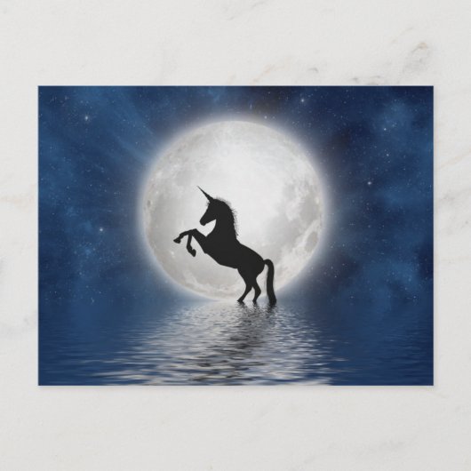 Carte postale Imaginaire Unicorn Moon (Devant)