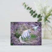 Carte Postale Imaginaire Unicorne de printemps (Debout devant)