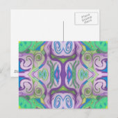Carte postale Imaginaire vert violet (Devant / Derrière)