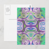 Carte postale Imaginaire vert violet (Devant / Derrière)