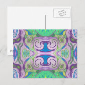 Carte postale Imaginaire vert violet (Devant / Derrière)