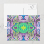 Carte postale Imaginaire vert violet (Devant / Derrière)