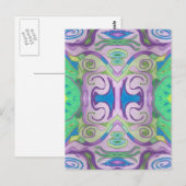 Carte postale Imaginaire vert violet (Devant / Derrière)