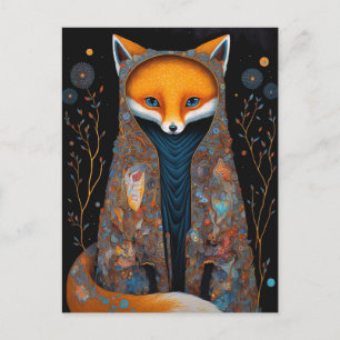 Carte Postale Imaginaire Whimsical Fox Woodland