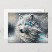 Carte Postale Imaginaire White Wolf Winter Wonderland (Devant / Derrière)