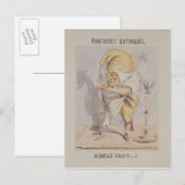 Carte Postale Imaginaires satiriques, caricature d'Adolphe (Devant / Derrière)