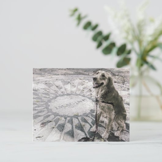 Carte Postale "Imagine" ou "Golden in Strawberry Fields" (Debout devant)